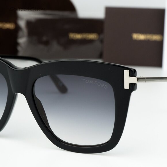 NEW Tom Ford Women Sunglasses Black Smoke Gradient Butterfly DASHA FT0822/S 01B - Picture 6 of 11